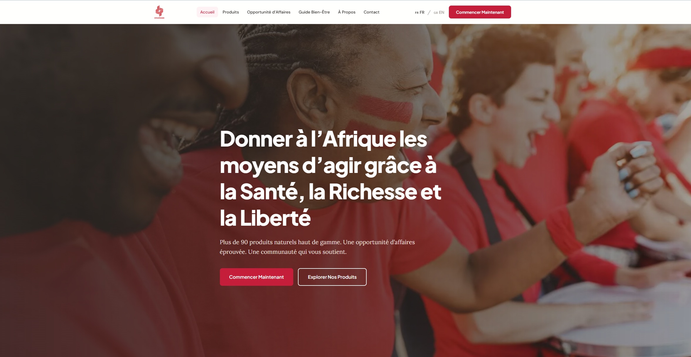 DynaPharm Africa website — full screenshot