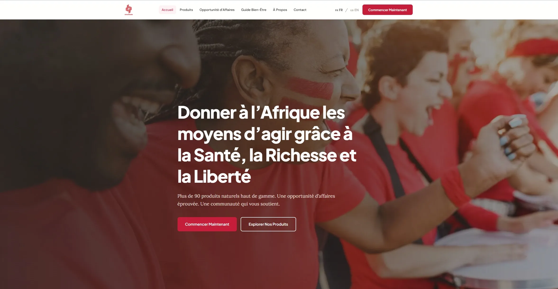 DynaPharm Africa website screenshot