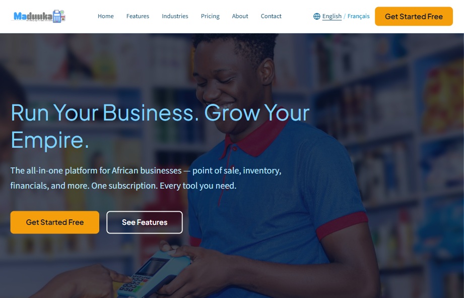 Maduuka business management platform — full screenshot